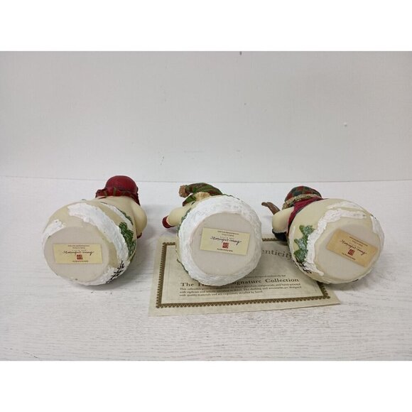 VTG 2002 Home Interiors Snow Men Figurines Set Of 3 Collectible Christmas Decor - Picture 10 of 10